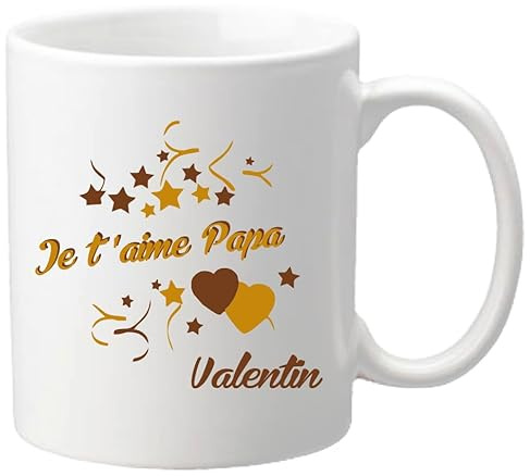 Gravure Events Mug Je t'aime Papa - Cadeau pour la fête des Pères, Noël, Anniversaire, Pâques, Baptême