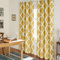 TOWN & COUNTRY EVERYDAY 2 Ironwork Raumverdunkelnder Thermovorhang mit Ösen, Oben, Textil, Sommerkleid, Gelb, W 52 x L 84 (2 Panels), 2