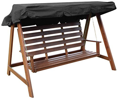 Woodside Black 2 Seater Garden Swing Chair Replacement Canopy Spare Cover