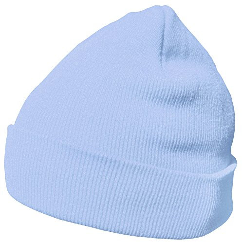 DonDon Mütze Herren Mütze Damen Wintermütze Beanie klassisches Design hellblau