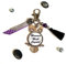 Porte clés prénom texte personnalisable Swarovski et Pompon Porte clés personnalisé - Idée cadeaux femme