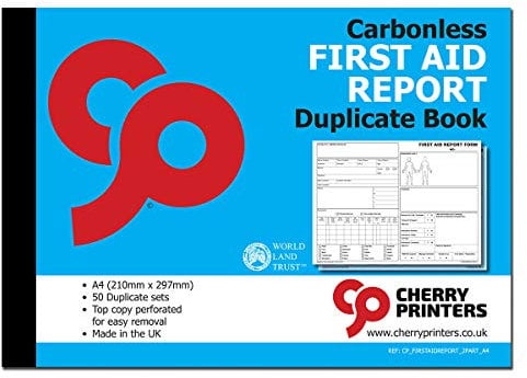 Erste-Hilfe-Berichtsbuch, Durchschreibebuch, A4, 50 Sets, selbstdurchschreibend