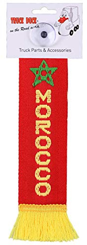 TRUCK DUCK® LKW Auto Minischal Marokko Morocco Mini Schal Wimpel Flagge Fahne Saugnapf Spiegel Deko