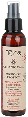 Tahe Organic Care Huile protectrice Micro-Oil Protect pour cheveux naturels, secs ou très secs, 125 ml