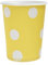 AEX 30PCS Polka Dot Paper Cups Drinking Cups Disposable Insulated Paper Cups Multicolor Dessert Cups for Birthday Party Supplies, Coffee, Tea or hot Liquids Polka Dot (Yellow)
