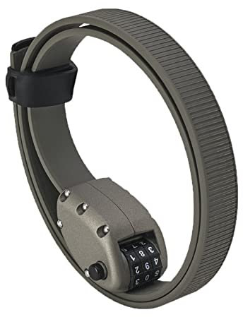 OTTOLOCK HEXBAND Stahl & Kevlar Fahrradschloss mit Zahlenverschluss, extra robust, ideal auch für Outdoor-Ausrüstung, Farbe Grau 152cm