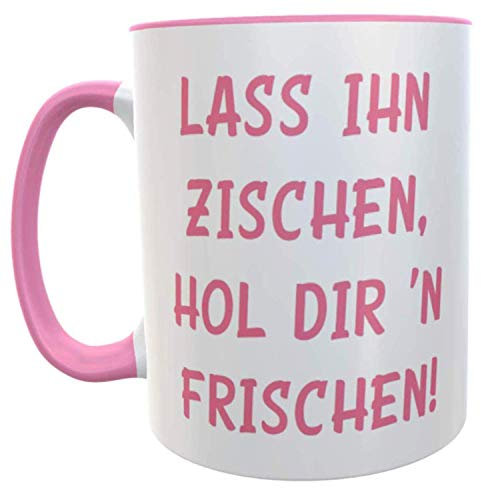 Kilala Geschenk zur Scheidung Trennung Liebeskummer Spruch Lass Ihn zischen rosa Becher inkl. Geschenkverpackung