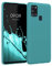 kwmobile Hülle kompatibel mit Samsung Galaxy A21s Hülle - weiches TPU Silikon Case - Cover geeignet für kabelloses Laden - Petrol matt