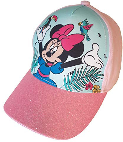 Minnie Mouse Basecap in rosa mit Glitzerschirm - Gr. 52