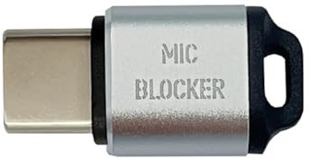 Heilanole MIC Blocker Microphone Lock for Any USB C Devices Laptop Smartphone Tablet Silver
