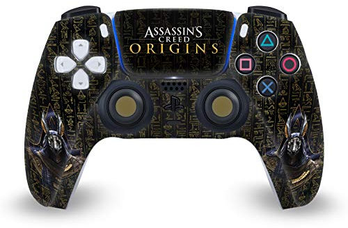 Head Case Designs Offizielle Zugelassen Assassin's Creed Hetepi Origins Schauspieler Kunst Vinyl Frontplatte Haut Gaming Aufkleber Abziehbild kompatibel mit Sony PlayStation 5 PS5 DualSense Controller