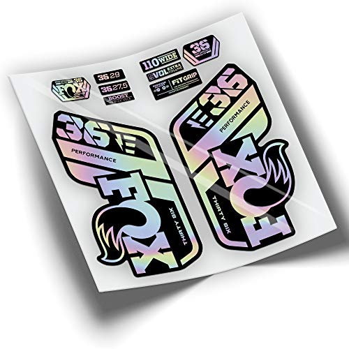 Aufkleber Gabel Fox 36 Performance 2021 Farben WP431 Holographischer Regenbogen