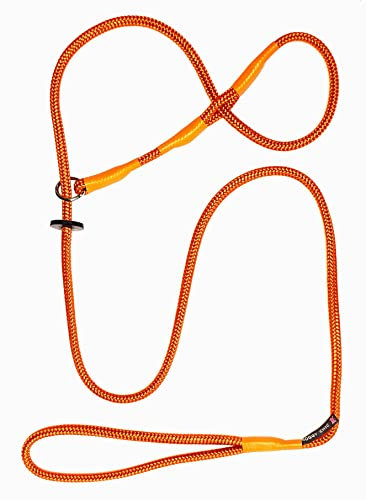 Sunset Orange Handy Halter Figure of 8 Training Lead (8mm Country 114cm / 45)