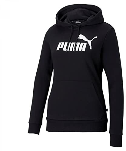 PUMA Damen ESS Small Logo Hoodie FL Sweat, Schwarz Set, L