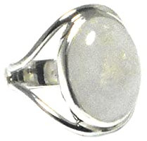 Ovaler Mondstein-Ring aus 925er Sterlingsilber, Edelstein., Mondstein,