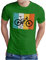 OM3® Mountain Bike T-Shirt - Herren - Fahrrad Retro Style Sunset Rad MTB - Grün, L