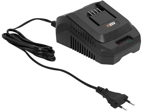 FERM Chargeur Rapide 20V – Compatible Batteries Industrial & Professional 2.0Ah et 4.0Ah (CDA1132P / CDA1133P)