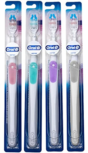 Oral-B Gum Care Extra Soft Toothbrush for Sensitive Teeth and Gums, Compact Small Head,(Colors Vary) - Pack of 4