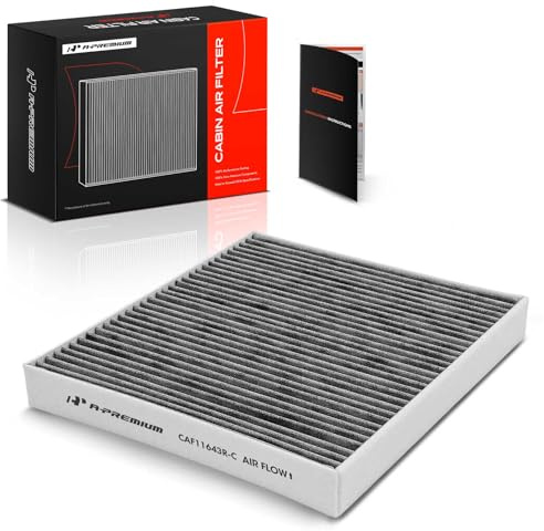 A-Premium Filtro dell'aria per abitacolo con carbone attivo, compatibile con Audi e Volkswagen, A3, A3 Quattro, Q3, S3, TT Quattro, Jetta, Golf, Tiguan, Atlas, GTI, sostituisce CF11643L8