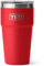 YETI Rambler Cup, Vacuum Insulated Stainless Steel Stackable Cup with Magslider Lid, Rescue Red, 16 oz (475 ml)