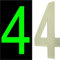 3D Acrylic Luminous House Door Numbers Glow in the Dark Stick On Self Adhesive Home Signs Hotel Office Appartments Mailbox Outdoor 6cm (Number - 4)