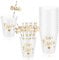 ZoneYan Braut und Team Braut Tassen, Team Bride Becher und Strohhalme, Bachelorette Party Cups, Team Braut Schnapsgläser, Hartplastik Becher Bride to be Deko JGA (16pcs)