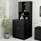 Homgoday Waschmaschinenschrank mit Stauraum Badschrank Hochschrank Badezimmerschrank Schrank Badregal Waschmaschinenregal für die Waschmaschine & WC Schwarz