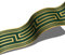 funlife Wallpaper Border Stickers, Self Adhesive Ceiling Molding Borders, Skirting Wall Waist Line for Home DIY Decorative, 10x200cm, Matte Green Faux Gold