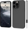 ORDA Hülle Kompatibel mit iPhone 15 Pro 6.1, Ultra Dünn Handyhülle für iPhone 15 Pro 5G Silikon Case,Kratzfeste Rundumschutz Schutzhülle Mit Lanyard Hülle für iPhone 15 Pro Schwarz