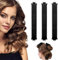 AIDUCHO Lockenwickler Über Nacht mit Haken, 3 Stück Heatless Curls Band, Overnight Blowout Locken Ohne Hitze, Gummi Hitzefreie Lockenwickler, Locken über Nacht für Alle Haartypen (Schwarz)