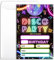 Disco Geburtstagsparty-Einladung, Retro-Neon-Thema, Party, Geburtstag, Einladung mit Umschlägen, für Damen, Herren, Jungen, Mädchen, Party-Einladungskarten, 10,2 x 15,2 cm, B006