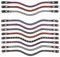 NETPROSHOP Leder Stirnriemen Eldorado Wellenform mit Strasssteinchen für Trense Cob/Full, Groesse:Full, Farbe:Braun-Flame