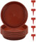 FANWINKJ 5pcs Plant Saucers, Plant Pot Saucers, Plastic Plant Saucer, Garden Saucers Trays, Round Plant Trays for Indoor/Outdoor Prevent Water Leakage(Red,14cm)