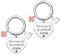 LUODAN Cadeau Atsem Cadeau Atsem Porte-clés en Acier Inoxydable argenté,pour Atsem,Porte-clés avec inscription pour la fête des enseignants (2)