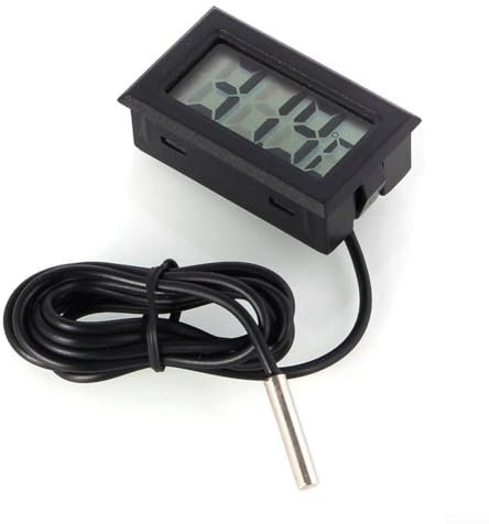 Thermomètre écran d'affichage numérique avec sonde de température intérieure ou de bureau à domicile, serre, 1-5 m de long (3 mètres)