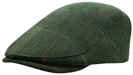 YAMEIZE Retro Schiebermütze für Herren – Bäckermütze für Jungen, Efeu, verstellbare Newsboy-Kappe, flache Kappe, trendige Cabbie Baskenmütze, Schirmmütze, Baumwolle, Fahren, grün, Einheitsgröße