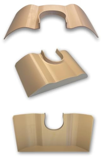 Generisch Aquatunnel Natural Aquarium Tunnel Unterirdischer Tunnel Höhle für Fische Welse Garnelen Krebse Fischtunnel Garnelentunnel (Beige)