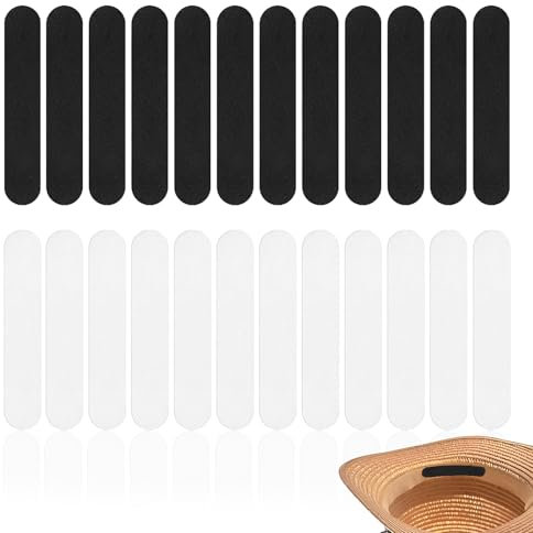 AONAYO 24 Stück Hutgrößen Reduzierer,Helmpolster,Hut Verkleinerung,Hutband Innen Zum Verkleinern,Hut Enger Machen,Hutband Innen,Hut Größe Klebeband Für Anziehen Und Verkleinern Der Größe Der Mütze