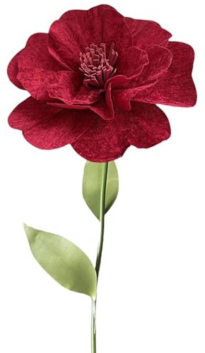 Fiori enormi da 30-60 cm for decorazioni con gambo, fiore di rosa artificiale gigante, rosa rossa gigante, fiori artificiali enormi, puntelli di rose, grandi fiori di grandi dimensioni for la decorazi