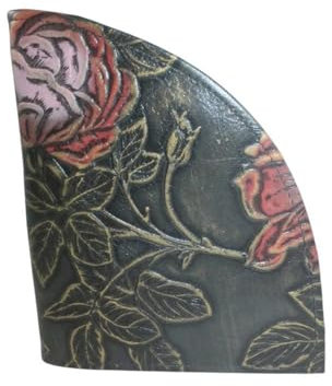 déqua G2 Unikat Geldbörse Leder Rose schwarz-rot-Gold