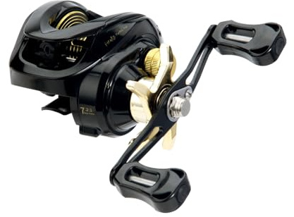 Angeln Baitcasting-Rolle,Magnetisches Bremssystem für das Angeln in Salzwasser und Süßwasser, Baitcaster Angelrollen Mit 18+1BB Edelstahl Kugellagern (Rechtshänder Schwarz, Einheitsgröße)