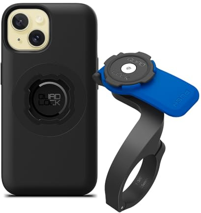 QUAD LOCK Out Front-Lenker Fahrrad Handyhalterung (V3) mit MAG Handyhülle für iPhone 15