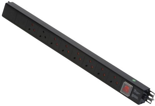 LINDY 8 Way Vertical Mount PDU with UK Mains Sockets - Switched 3m