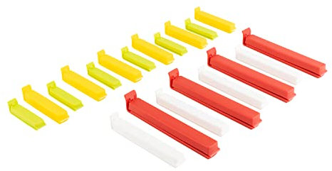 Linden Sweden Twixit! Beutelklammern – 20 Stück – halten Lebensmittel frisch, verhindern Verschütten – ideal für Aufbewahrung und Organisation – Mikrowelle, Gefrierschrank und Spülmaschine – BPA-frei