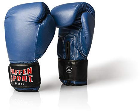 Paffen Sport KIBO Fight Echtleder-Box- und Kampfsporthandschuhe für das Sparring; blau; 12UZ