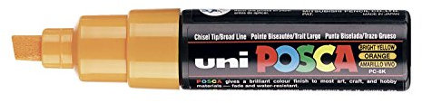 Uni Posca Marker PC-8K Farbe Glas Stift Breite Meißelspitze 8.00mm Hell Gelb