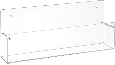 DIN Lang Querformat Wandprospekthalter/Flyerhalter aus Acrylglas | Aus echtem Acrylglas, UV-Stabil, Seitlich offen für schnelle Reinigung, Formschön und prakttisch, Made in Germany / Zeigis