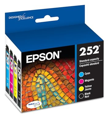 Epson 252 Genuine Ink Cartridge Black and Color Combo Pack T252120-BCS