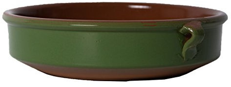 Terrakotta, Tonschale, Grüne Cazuela 20 cm Durchmesser