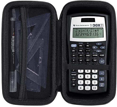 khanka Tragetasche für Texas Instruments TI-30Xa / TI BA II Plus/TI-30XIIS /TI-30XS MultiView/TI-36X Pro Engineering Scientific Calculator, nur Tasche (schwarz)